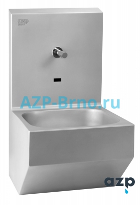 Раковина из нержавеющей стали с задней стенкой и встроенным автоматическим смесителем AUM 08 AZP Brno Чехия (фото, схема) Раковина из нержавеющей стали с задней стенкой и встроенным автоматическим смесителем AUM 08 AZP Brno Чехия (фото, схема)